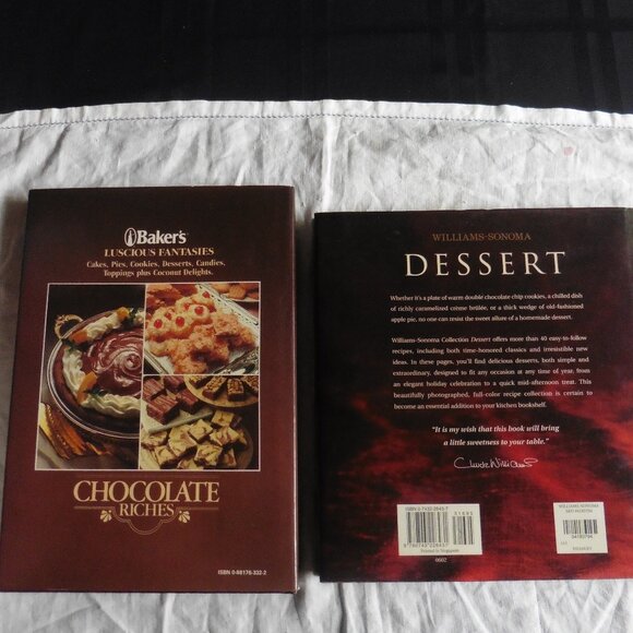 2 cookbooks: Baker's Book of Chocolate Riches & Williams-Sonoma Dessert Cookbook - Picture 2 of 8